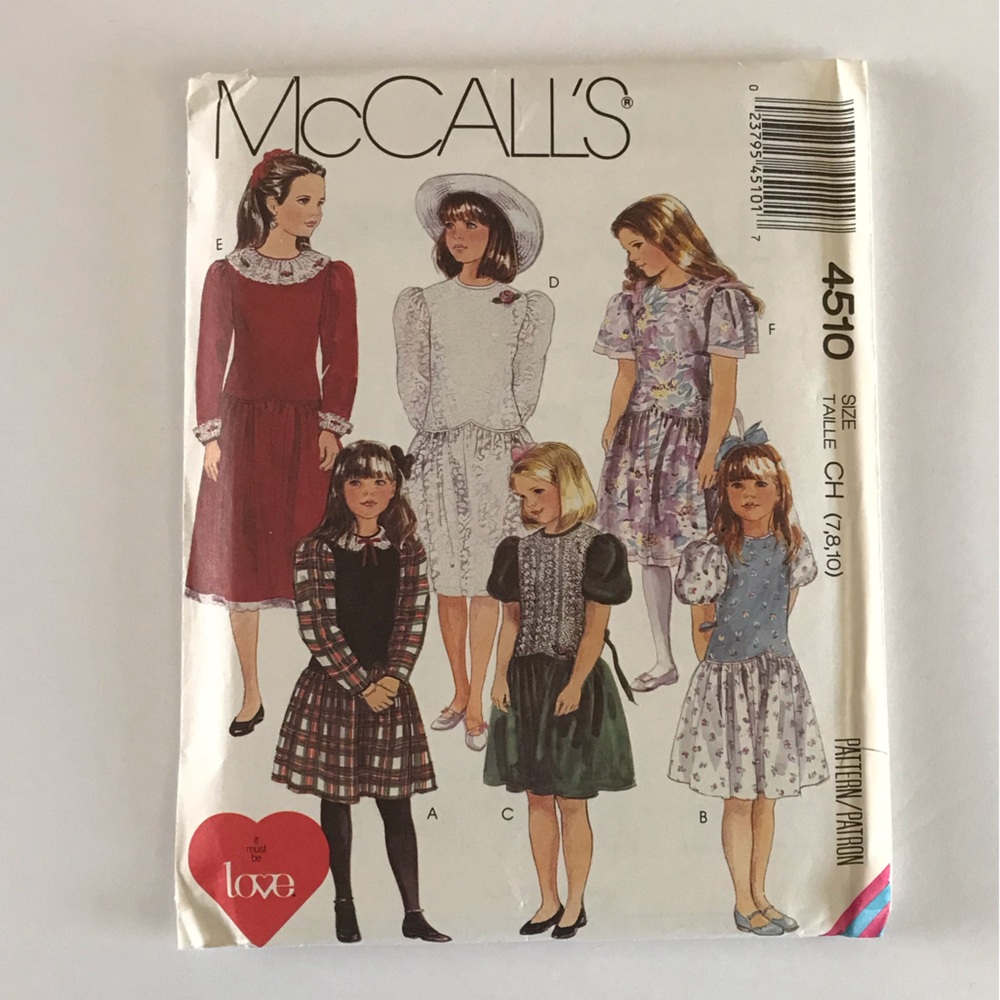 🧵3for12🧵 VTG McCall’s Pattern 4510 Child’s Dress
